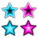 download Stars Simple clipart image with 315 hue color