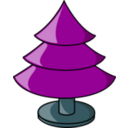 download Christmas Tree Plain clipart image with 180 hue color