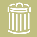 download Trash Can clipart image with 180 hue color
