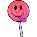 download Lollipop Smiley clipart image with 315 hue color