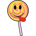 download Lollipop Smiley clipart image with 0 hue color