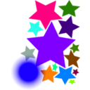 download Stars clipart image with 270 hue color