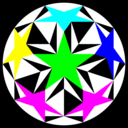 download Sacred Double Pentagon clipart image with 180 hue color