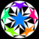 download Sacred Double Pentagon clipart image with 270 hue color