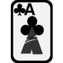 download Ace Of Clubs clipart image with 180 hue color