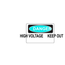 download Danger High Voltage Keep Out clipart image with 180 hue color