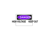 download Danger High Voltage Keep Out clipart image with 270 hue color