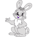 download Tale Rabbit clipart image with 270 hue color