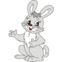 download Tale Rabbit clipart image with 0 hue color