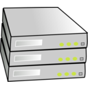 download Stacked Servers clipart image with 45 hue color