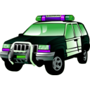 download Police Car clipart image with 270 hue color