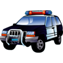 download Police Car clipart image with 0 hue color