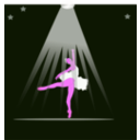 download Bailarina clipart image with 270 hue color