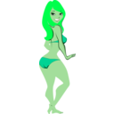 download Bikini Girl clipart image with 90 hue color