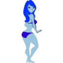 download Bikini Girl clipart image with 180 hue color