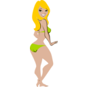 download Bikini Girl clipart image with 0 hue color