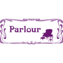 download Parlour Door Sign clipart image with 90 hue color