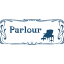 download Parlour Door Sign clipart image with 0 hue color