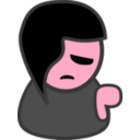 download The Sad Little Emo clipart image with 315 hue color