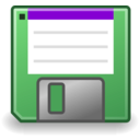 download Tango Media Floppy clipart image with 270 hue color