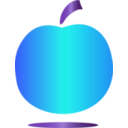 download Peach Icon clipart image with 180 hue color