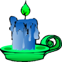 download Green Candle clipart image with 90 hue color