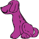 download Dog Side View clipart image with 270 hue color
