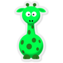 download New Cartoon Giraffe clipart image with 90 hue color