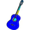 download Guitarra Colombia clipart image with 180 hue color
