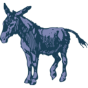 download Donkey clipart image with 180 hue color