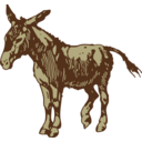 download Donkey clipart image with 0 hue color