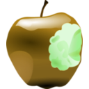 download Apple With Bite clipart image with 45 hue color
