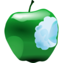 download Apple With Bite clipart image with 135 hue color