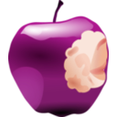 download Apple With Bite clipart image with 315 hue color