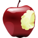 download Apple With Bite clipart image with 0 hue color