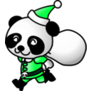 download Santa Panda clipart image with 135 hue color