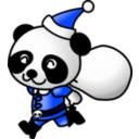 download Santa Panda clipart image with 225 hue color