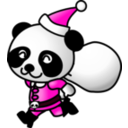 download Santa Panda clipart image with 315 hue color
