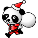 download Santa Panda clipart image with 0 hue color