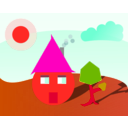 download Face House clipart image with 315 hue color