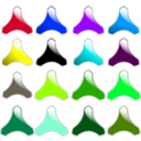download Gloss Buttons clipart image with 180 hue color