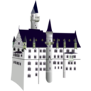 download Neuschwanstein Castle clipart image with 45 hue color