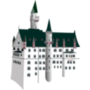 download Neuschwanstein Castle clipart image with 315 hue color