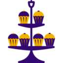 download Jubilee Cake Stand Blue clipart image with 45 hue color