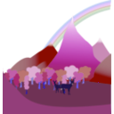 download Mountain clipart image with 225 hue color
