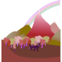 download Mountain clipart image with 270 hue color