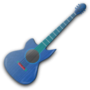 download Wooden Guitar clipart image with 180 hue color