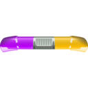 download Police Car Light Bar clipart image with 45 hue color