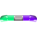 download Police Car Light Bar clipart image with 270 hue color