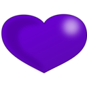 download Red Glossy Valentine Heart clipart image with 270 hue color